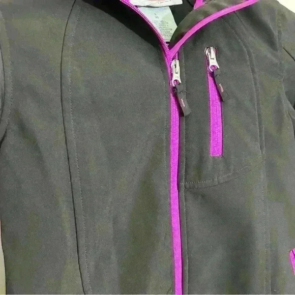 Free Country Girl Jacket Full Zip Water Resistant Hood Activewear Black Size S - Picture 5 of 7